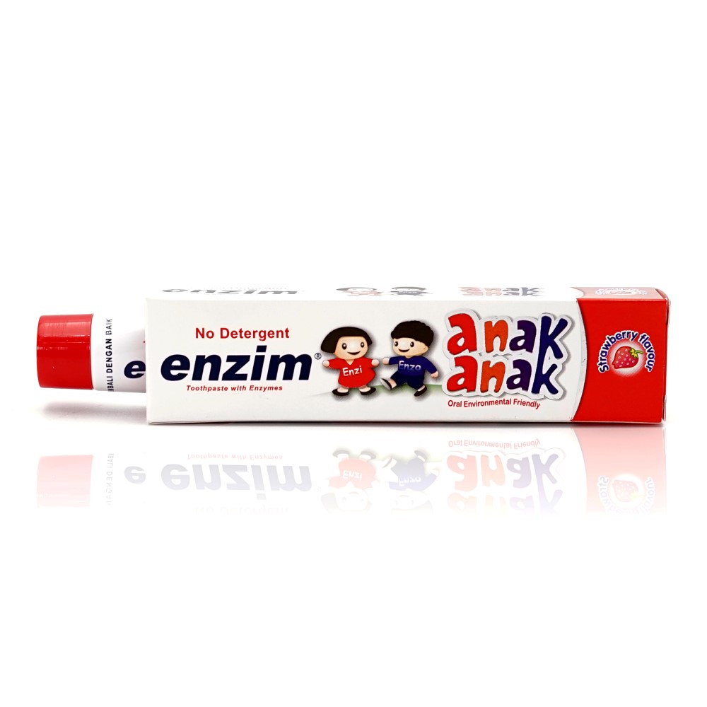 Изображение товара Детская зубная паста Enzim Anak с ароматом клубники 63 г для малышей