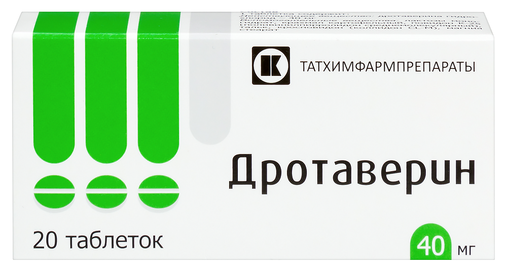 Изображение товара Дротаверин 40 мг 20 шт. таблетки
