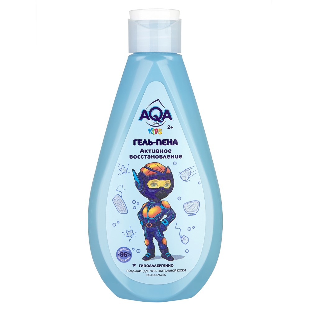 Изображение товара Aqa baby kids гель-пена для купания мальчиков активное восстановление 250 мл