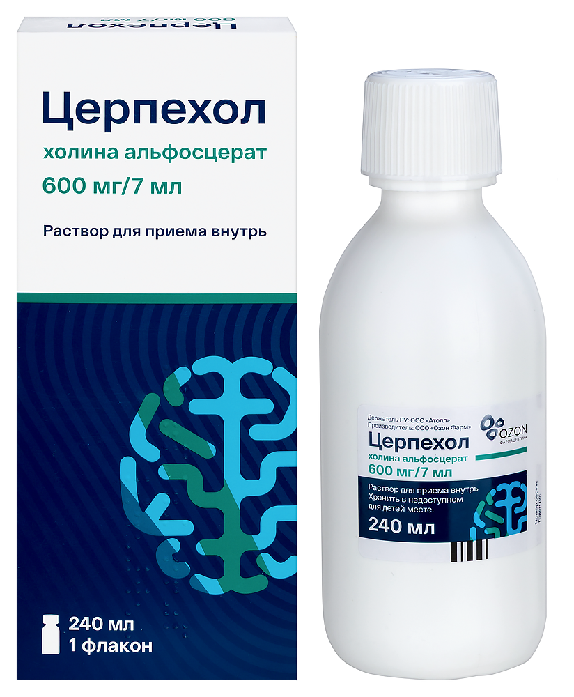 Изображение товара Церпехол 600 мг/7 мл раствор для приема внутрь 240 мл