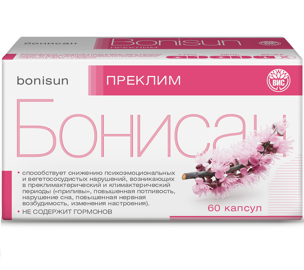 Изображение товара Бонисан преклим 60 капсул для женского здоровья без гормонов