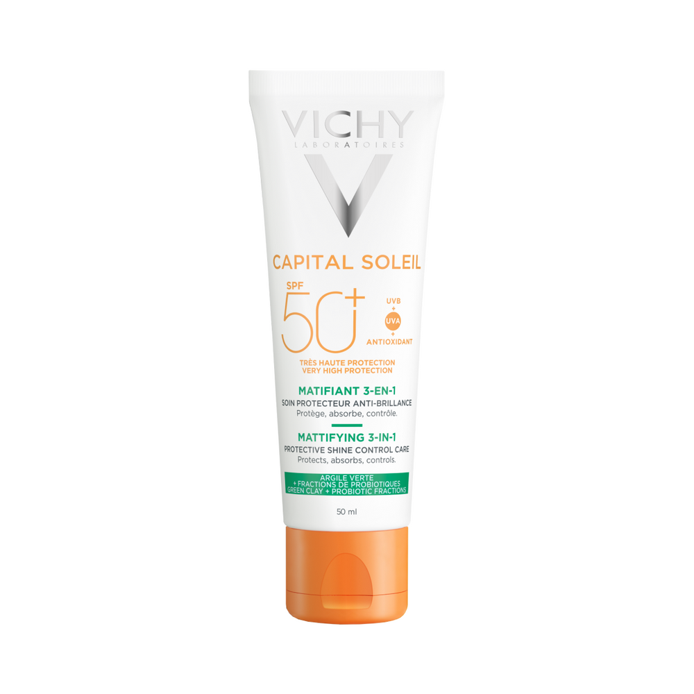 Изображение товара Vichy capital soleil уход матирующий 3-в-1 SPF50+ 50 мл для жирной кожи Изображение товара Vichy capital soleil уход матирующий 3-в-1 SPF50+ 50 мл для жирной кожи