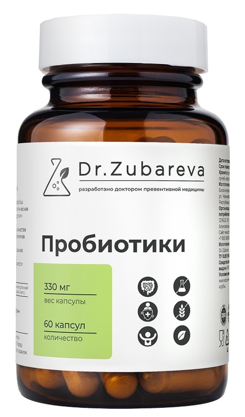 Изображение товара Пробиотики Dr Zubareva капсулы 60 шт. для здоровья кишечника