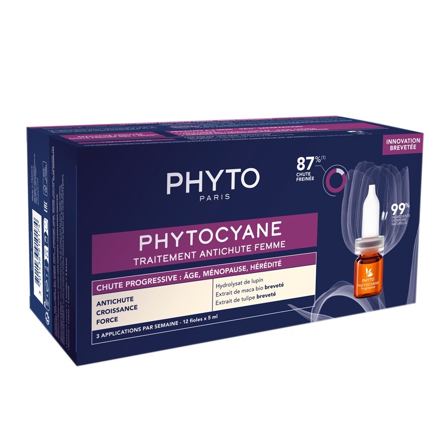 Phyto phytocyane сыворотка против выпадения волос для женщин 5 мл 12 шт. -  цена 4732 руб., купить в интернет аптеке в Москве Phyto phytocyane  сыворотка против выпадения волос для женщин 5 мл 12 шт., инструкция по  применению