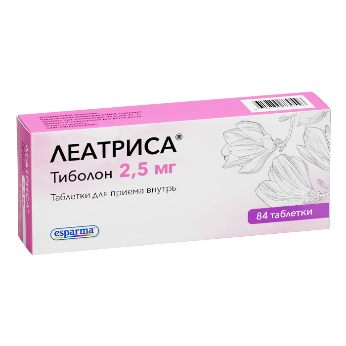 Изображение товара Леатриса 2,5 мг таблетки для женщин после менопаузы, профилактика остеопороза