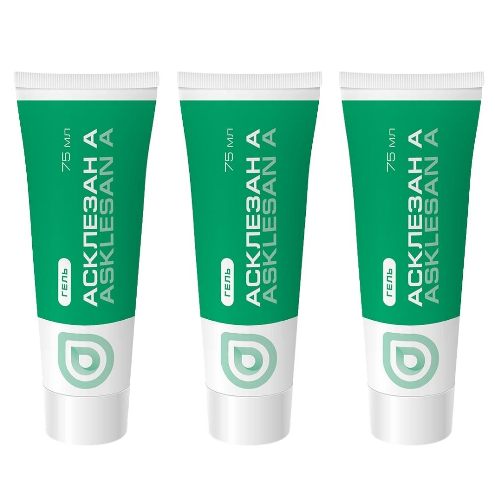 Изображение товара Набор из 3-х уп АСКЛЕЗАН А ГЕЛЬ 75МЛ