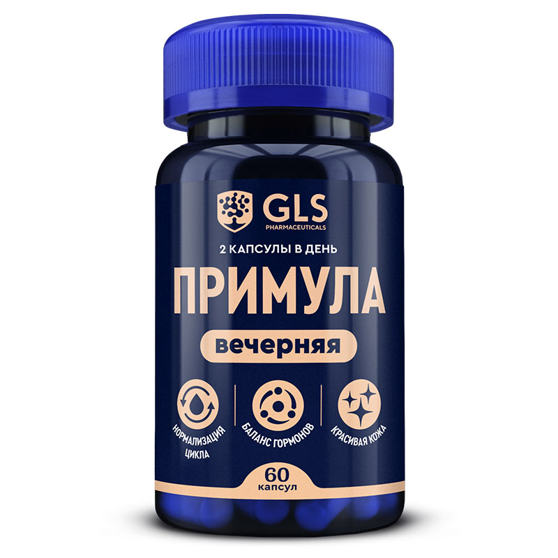 Изображение товара Gls примула вечерняя капсулы 720 мг 60 шт - источник омега-6 для здоровья кожи и организма