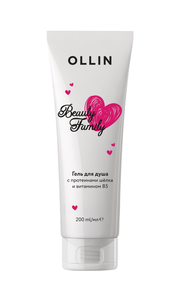 Изображение товара Ollin beauty family гель для душа с протеинами шелка и витамином в 5 200 мл