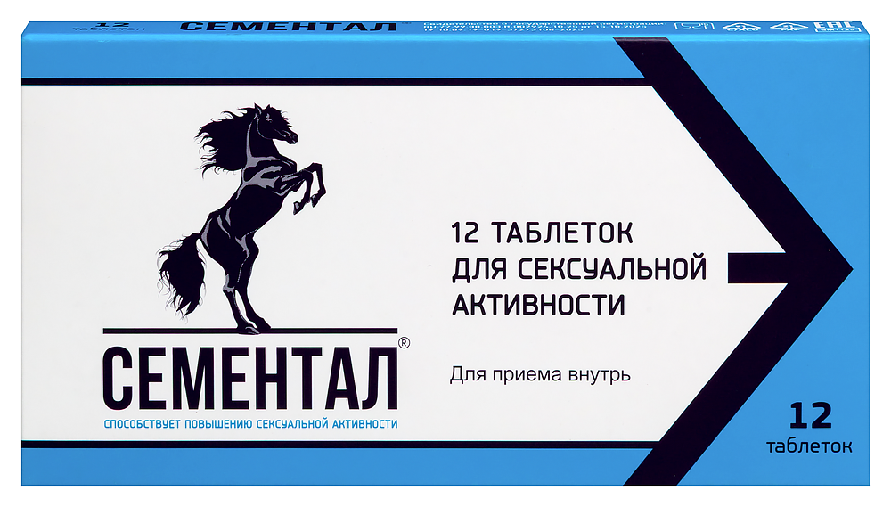 Изображение товара Биологически активная добавка Сементал таблетки 12 шт с таурином цинком и йохимбином