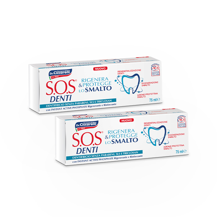 Изображение товара НАБОР SOS DENTI ЗУБНАЯ ПАСТА ВОССТАНОВЛЕНИЕ И ЗАЩИТА ЭМАЛИ 75МЛ 2 уп. - по выгодной цене!
