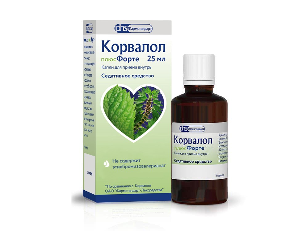 Изображение товара Корвалол плюсфорте капли 25 мл для сердечно-сосудистых и нервных расстройств