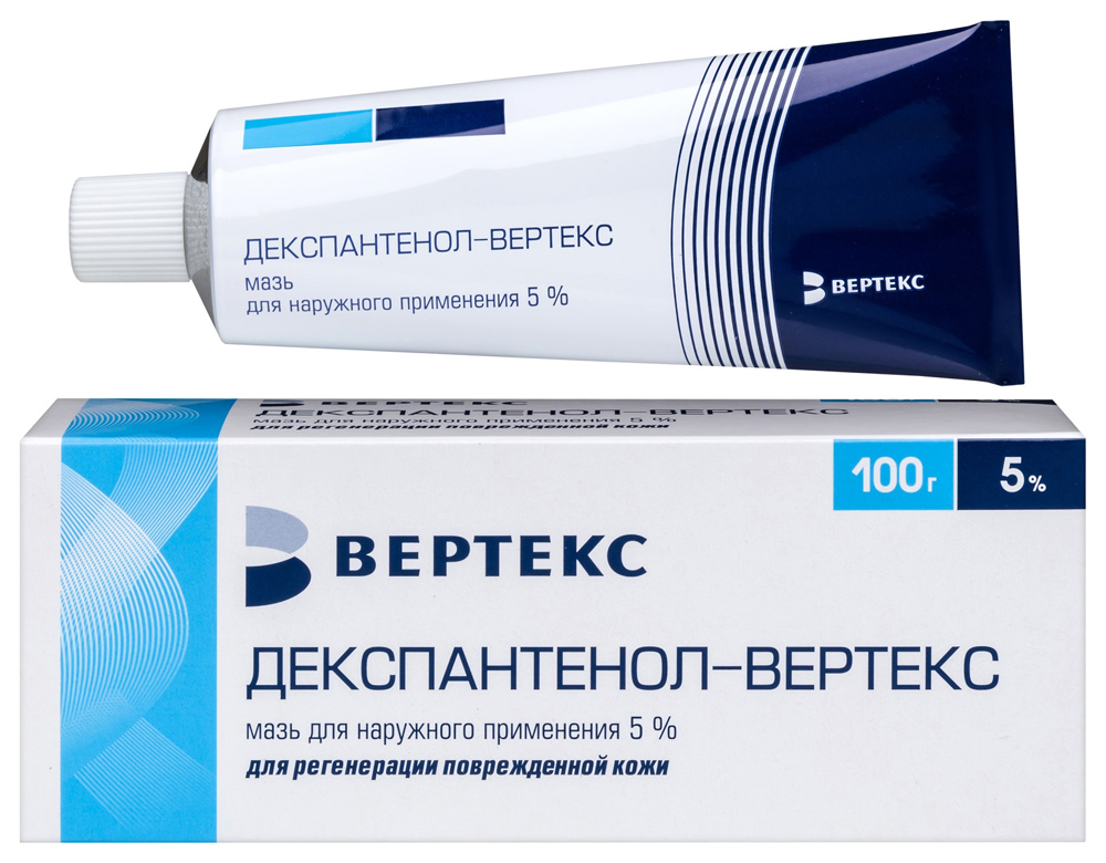 Изображение товара Мазь Декспантенол-Вертекс 5% для заживления и ухода за кожей 100 г