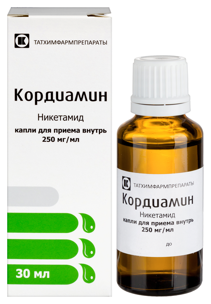 Кордиамин 25% флакон-капельница капли для приема внутрь 30 мл инструкция по применению