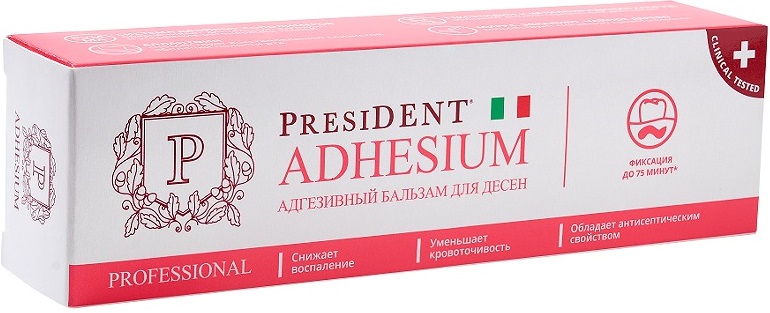Изображение товара President professional бальзам адгезивный для десен 30 г для воспаления и заживления
