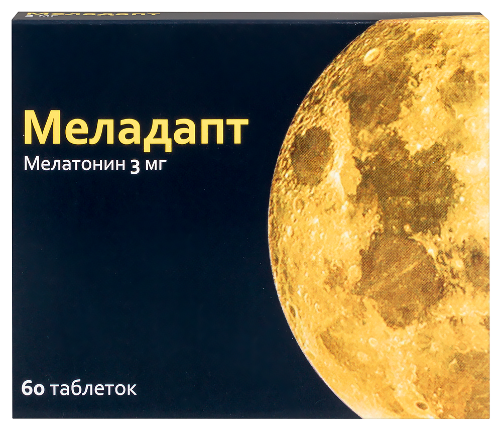 Изображение товара Меладапт 3 мг таблетки покрытые пленочной оболочкой 60 шт для сна и регулировки ритмов