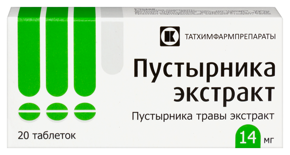 Изображение товара Пустырника экстракт 14 мг 20 таблеток для нервной системы и бессонницы