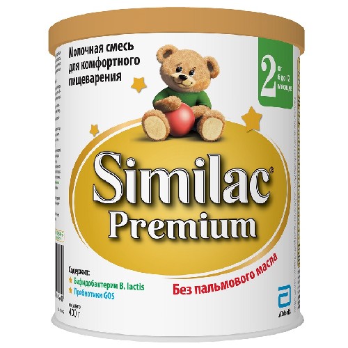 SIMILAC PREMIUM 2 СМЕСЬ СУХАЯ МОЛОЧНАЯ ДЛЯ ДЕТЕЙ ОТ 6 ДО 12 МЕС 400,0 инструкция по применению