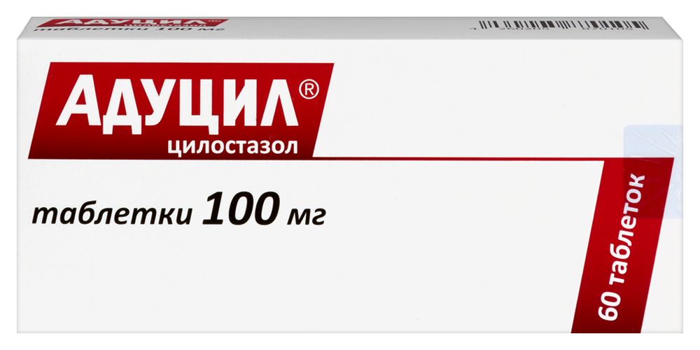 Изображение товара Адуцил 100 мг таблетки 60 шт. для симптоматического лечения перемежающейся хромоты