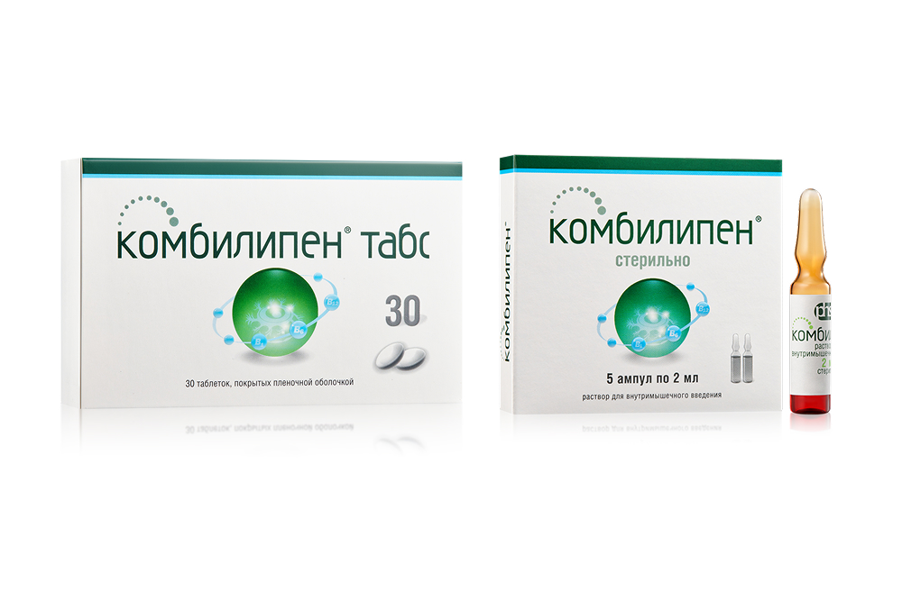 Изображение товара Набор Ступенчатая терапия при умеренной боли: Комбилипен р-р №5 + Комбилипен табс №30
