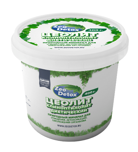 Изображение товара Природный цеолит-клиноптилолит zeodetox 400 гр порошок - источник железа магния для здоровья