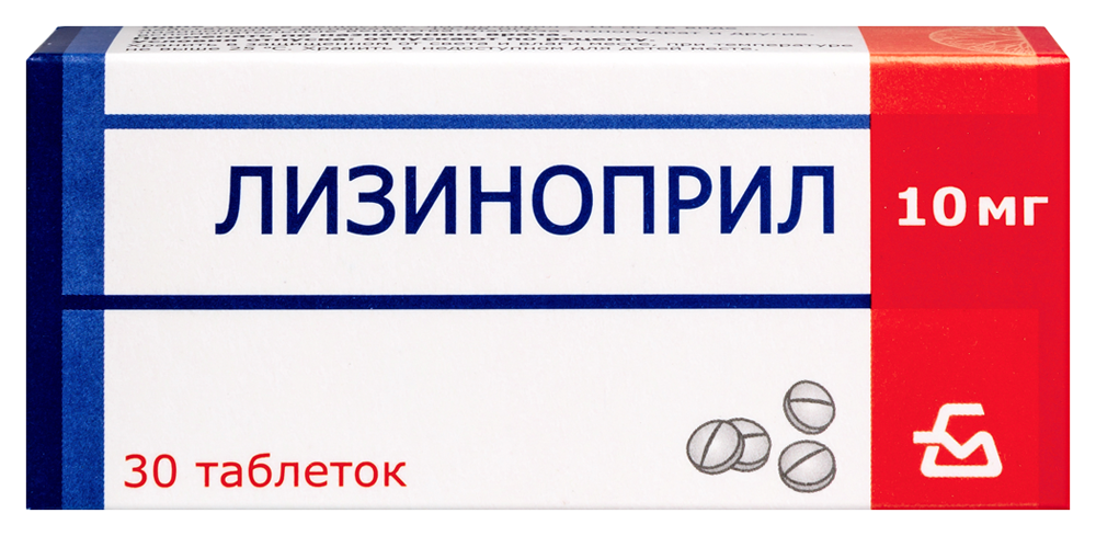 Изображение товара Лизиноприл 10 мг 30 шт таблетки для лечения гипертензии и сердечной недостаточности