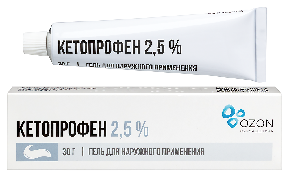Изображение товара Кетопрофен 2,5% туба гель 30 гр