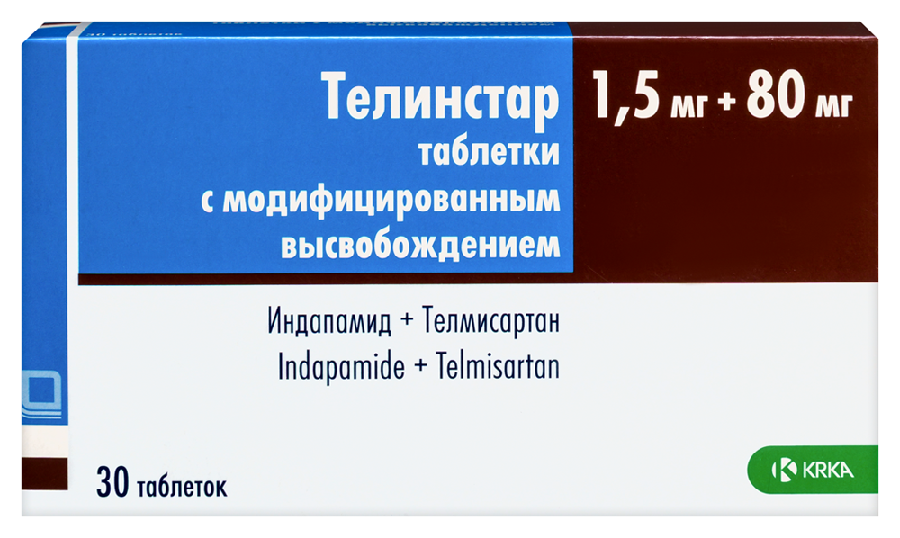 Изображение товара Телинстар 1,5 мг + 80 мг таблетки для лечения артериального давления Изображение товара Телинстар 1,5 мг + 80 мг таблетки для лечения артериального давления