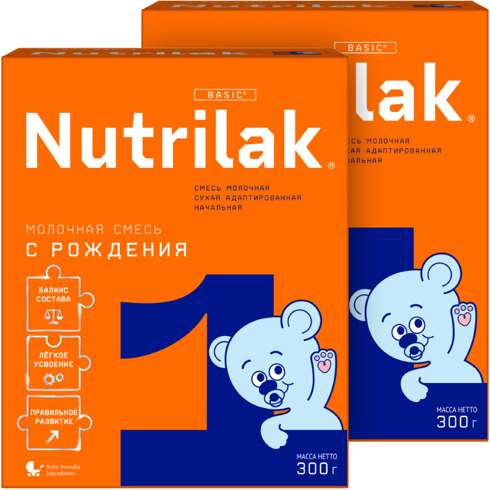 Изображение товара Набор из 2х упаковок NUTRILAK 1 СМЕСЬ СУХ МОЛОЧНАЯ АДАПТИР 300,0 по спец.цене