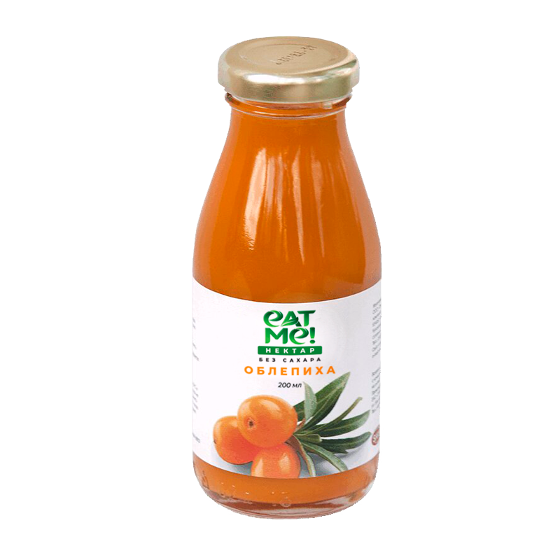 Изображение товара Нектар облепиховый с фруктозой для детей 200 мл Eat me натуральный напиток