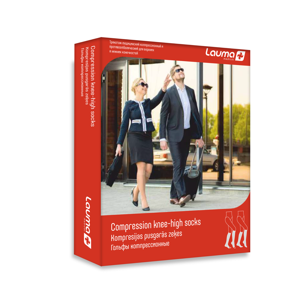 Изображение товара Lauma гольфы медицинские компрессионные цельные/2 класс/размер 3d/черный