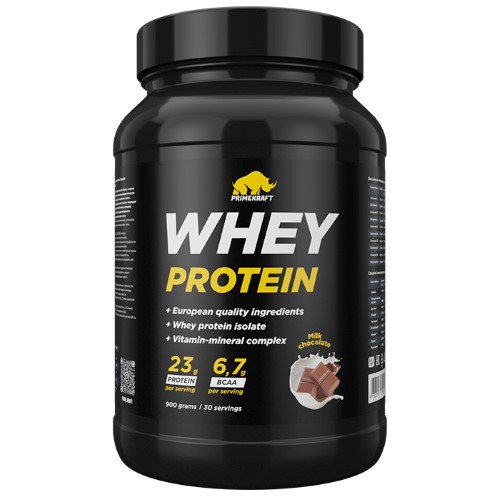 Изображение товара Prime Kraft Whey со вкусом молочный шоколад 900 г - сывороточный протеин для спортсменов и активных