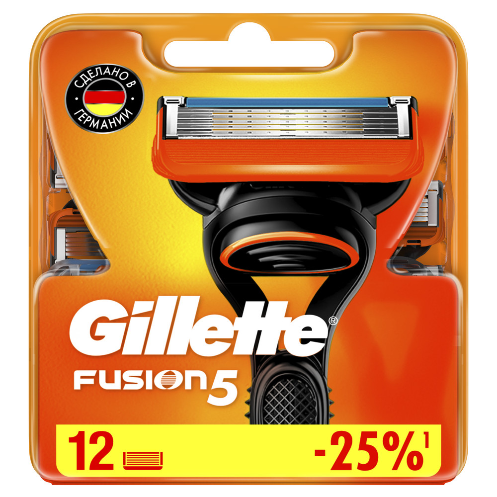 Изображение товара Сменные кассеты Gillette Fusion для комфортного бритья, 12 шт