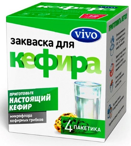 Изображение товара Vivo закваска кефир 0,5 4 шт.