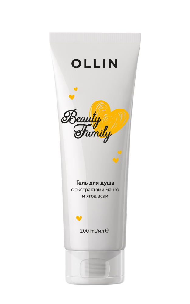 Изображение товара Гель для душа Ollin Beauty Family с экстрактами манго и ягод асаи 200 мл