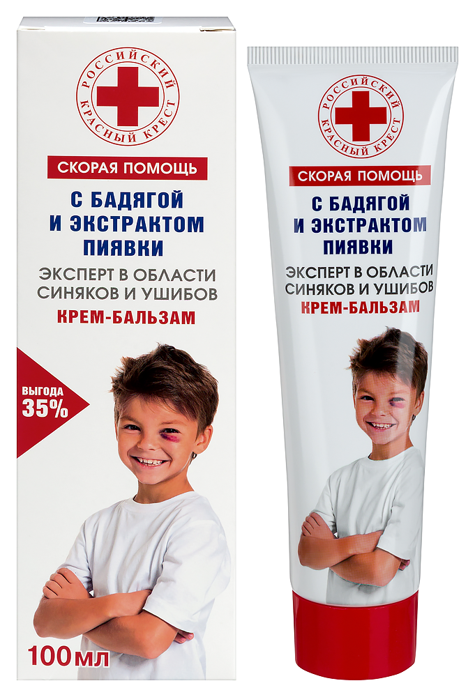 Изображение товара Скорая помощь крем-бальзам от синяков и ушибов 100 мл Изображение товара Скорая помощь крем-бальзам от синяков и ушибов 100 мл