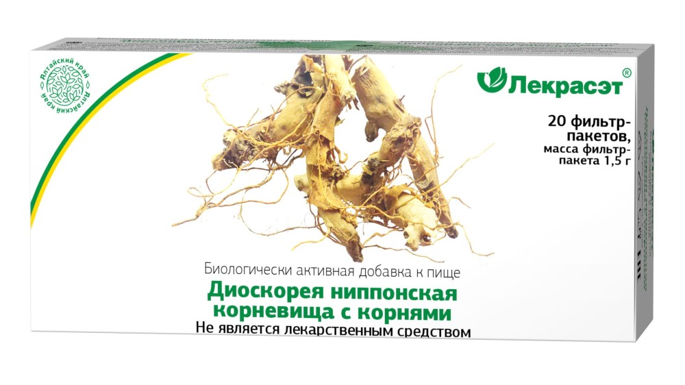 Диоскорея ниппонская корневища с корнями 1,5 гр 20 шт. фильтр-пакеты инструкция по применению