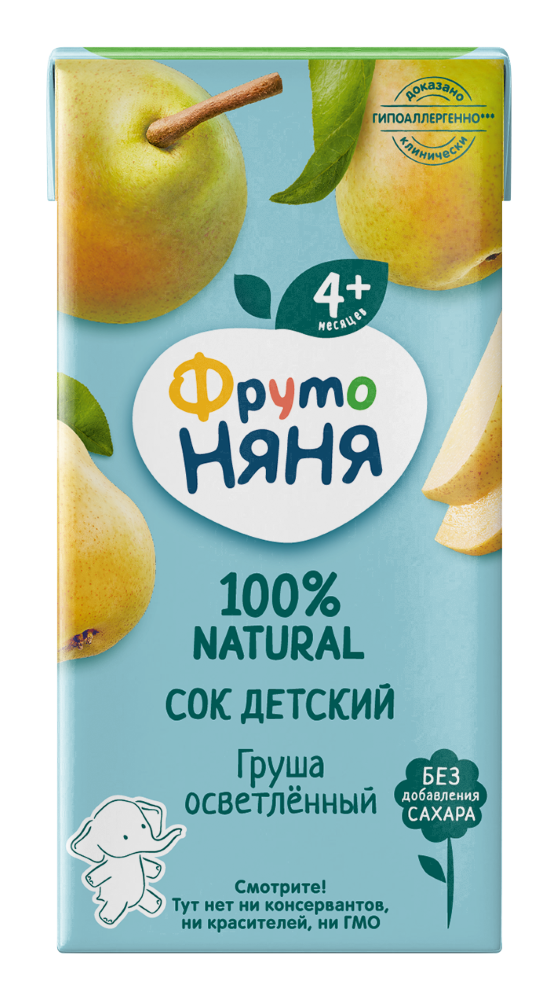 Изображение товара Фрутоняня сок грушевый осветленный 200 мл
