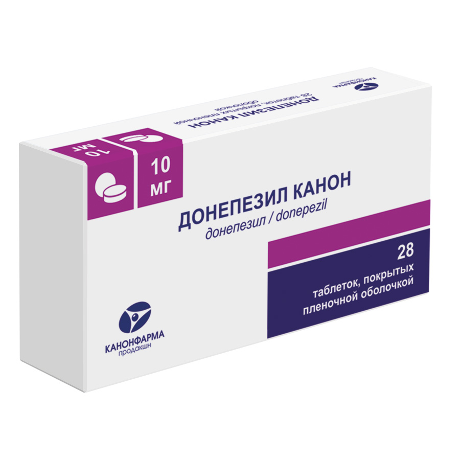 Изображение товара Донепезил Канон 10 мг 28 таблеток для лечения деменции