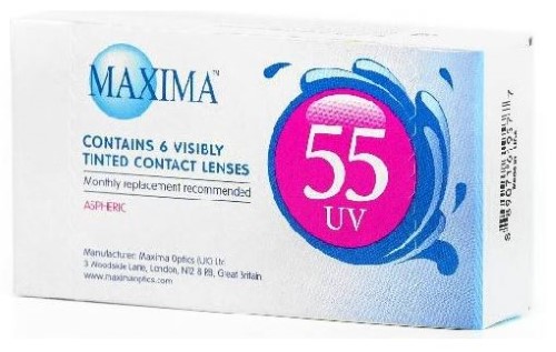 Изображение товара Мягкие контактные линзы Maxima 55 UV плановой замены -6,50, 6 шт