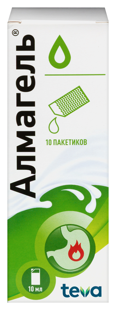 Изображение товара Алмагель 10 мл - суспензия для лечения желудочных заболеваний