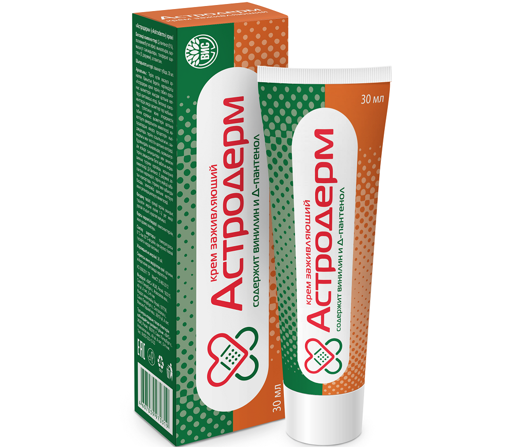 Изображение товара Астродерм крем заживляющий 30 мл для восстановления кожи при повреждениях