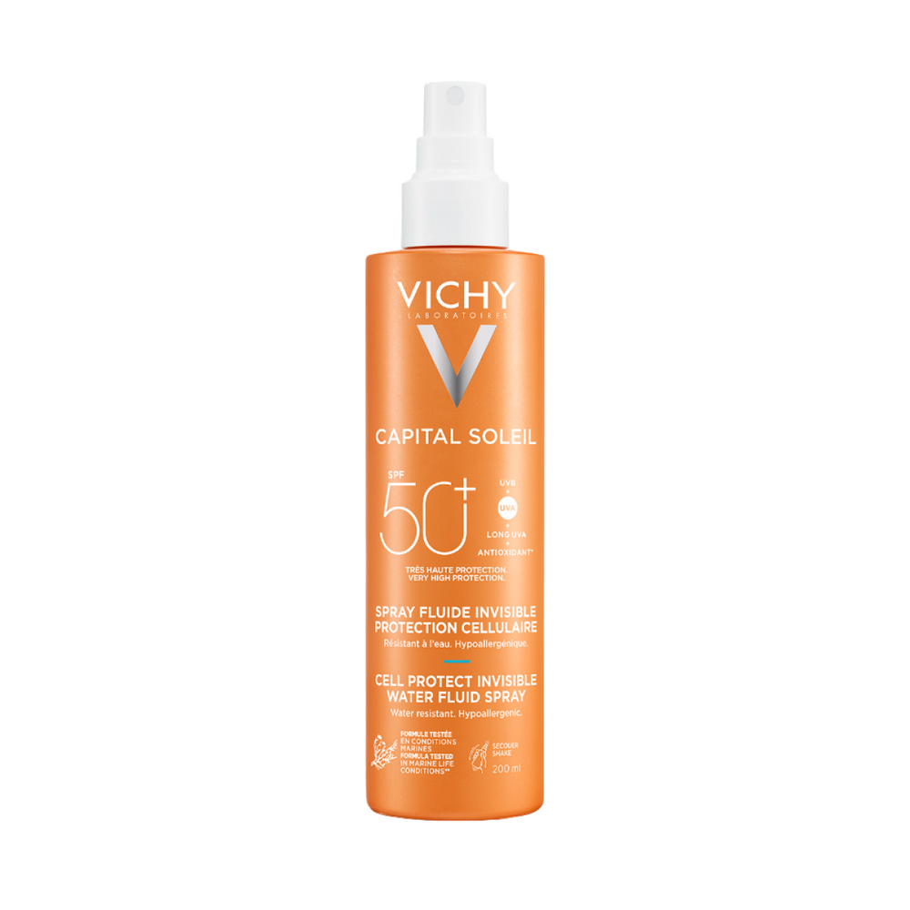 Изображение товара Солнцезащитный спрей Vichy Capital Soleil SPF50+ 200 мл легкий защитныйфлюид