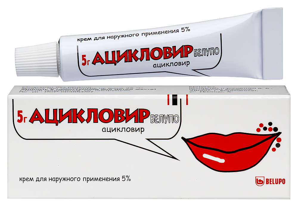 Изображение товара Ацикловир белупо 5% крем для лечения герпеса 5 г