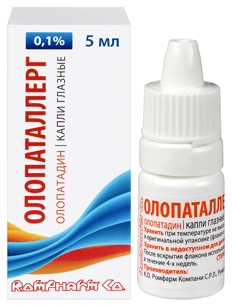 Изображение товара Олопаталлерг 0,1% капли глазные 5 мл для лечения аллергического конъюнктивита