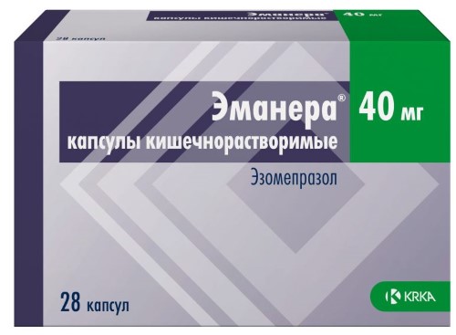 Эманера 40 мг 28 шт. капсулы кишечнорастворимые инструкция по применению