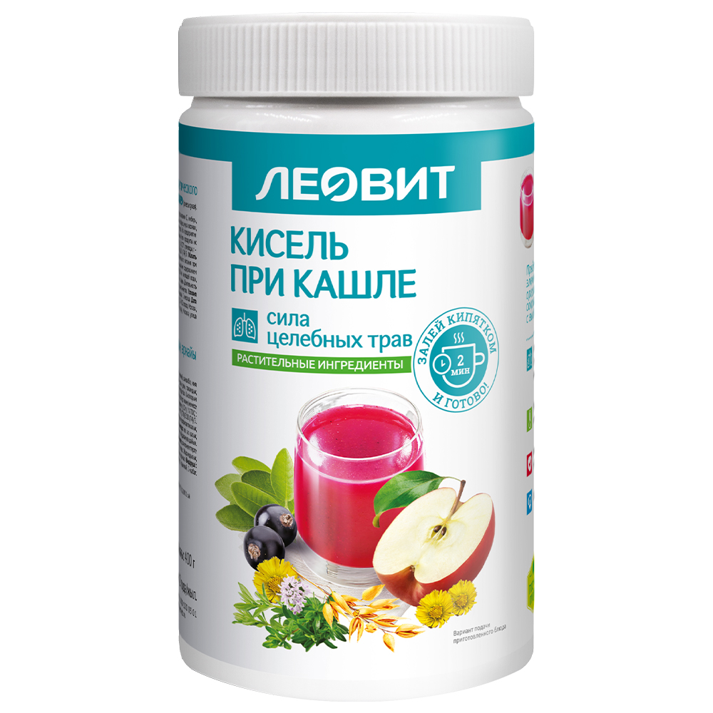 Изображение товара Леовит кисель диетический при кашле 400 гр/банка
