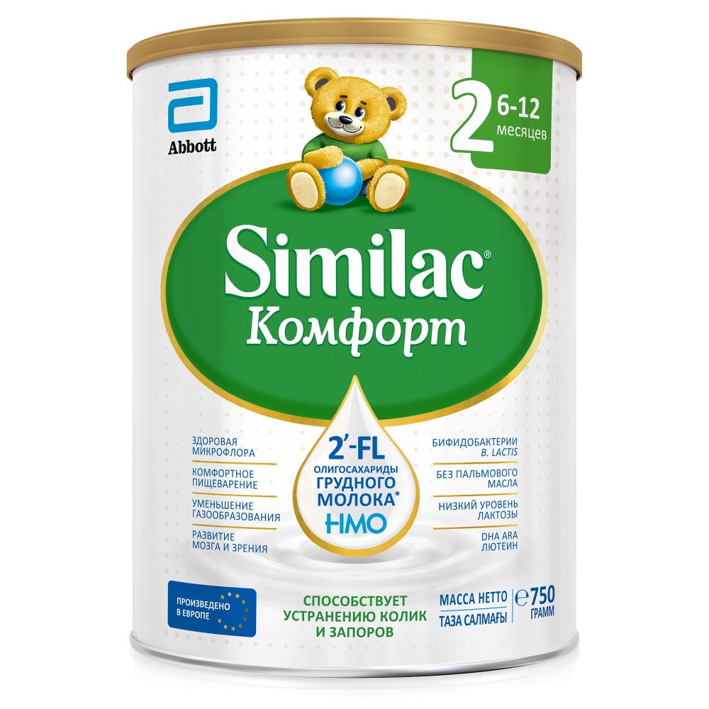 Изображение товара Similac 2 комфорт сухая смесь для детей от 6 до 12 месяцев 750 г