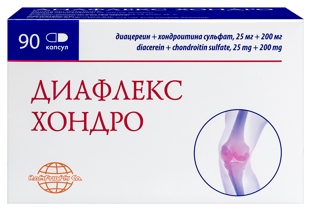 Изображение товара Диафлекс Хондро 25 мг + 200 мг 90 шт капсулы для суставов