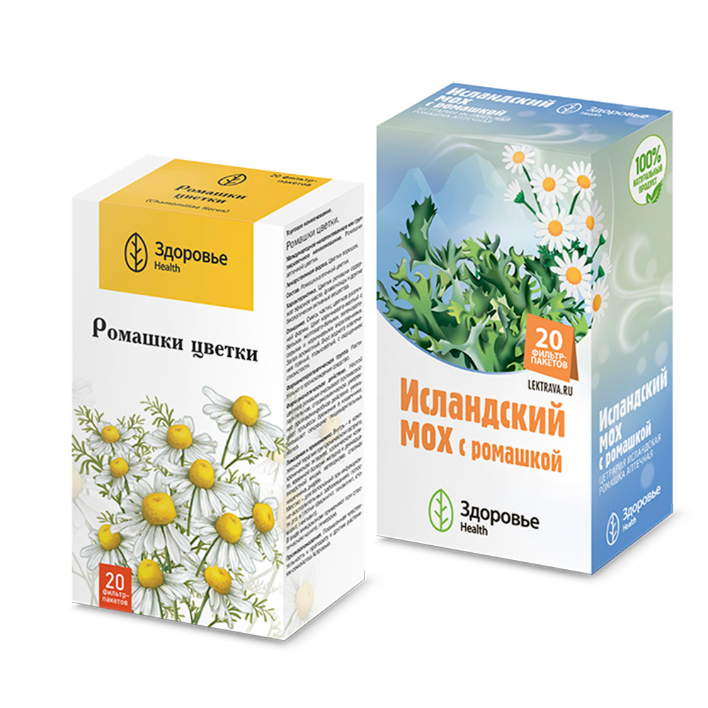 Изображение товара Набор РОМАШКА ЦВЕТКИ + ИСЛАНДСКИЙ МОХ С РОМАШКОЙ со скидкой / ЗДОРОВЬЕ Изображение товара Набор РОМАШКА ЦВЕТКИ + ИСЛАНДСКИЙ МОХ С РОМАШКОЙ со скидкой / ЗДОРОВЬЕ