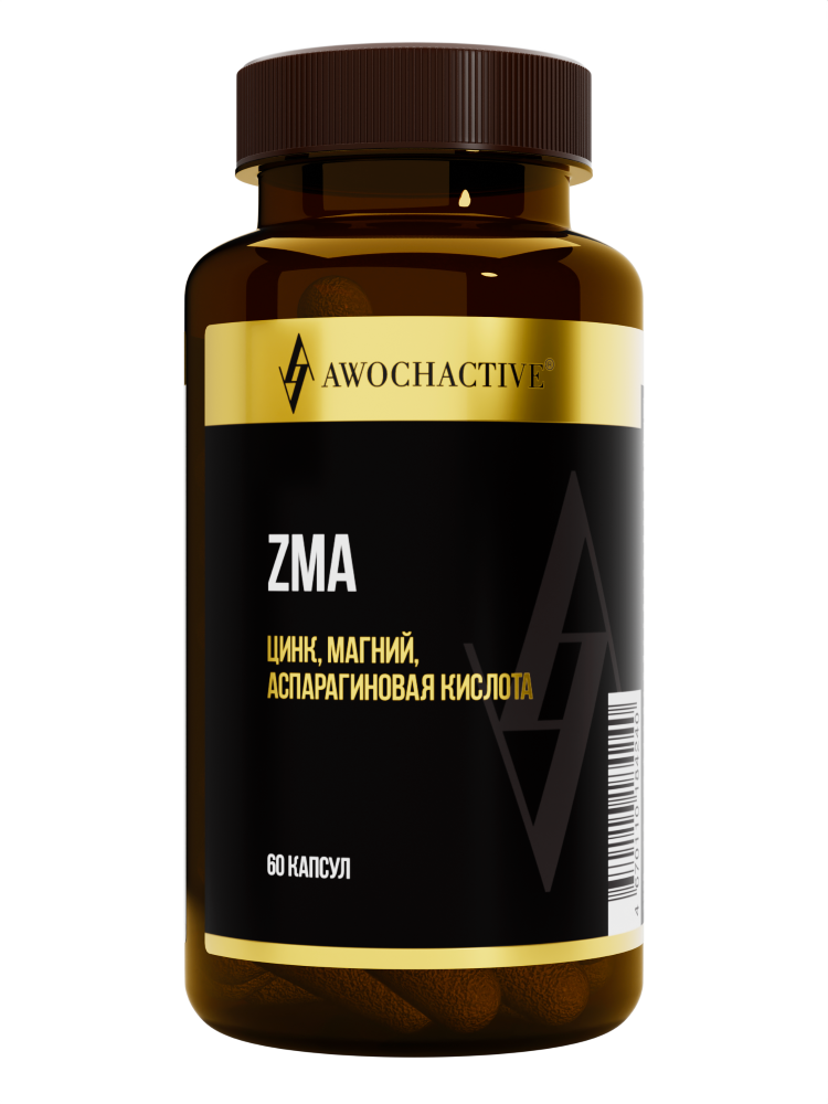 Изображение товара Awochactive ZMA цинк магний аспарагиновая кислота 60 капсул для здоровья и энергии